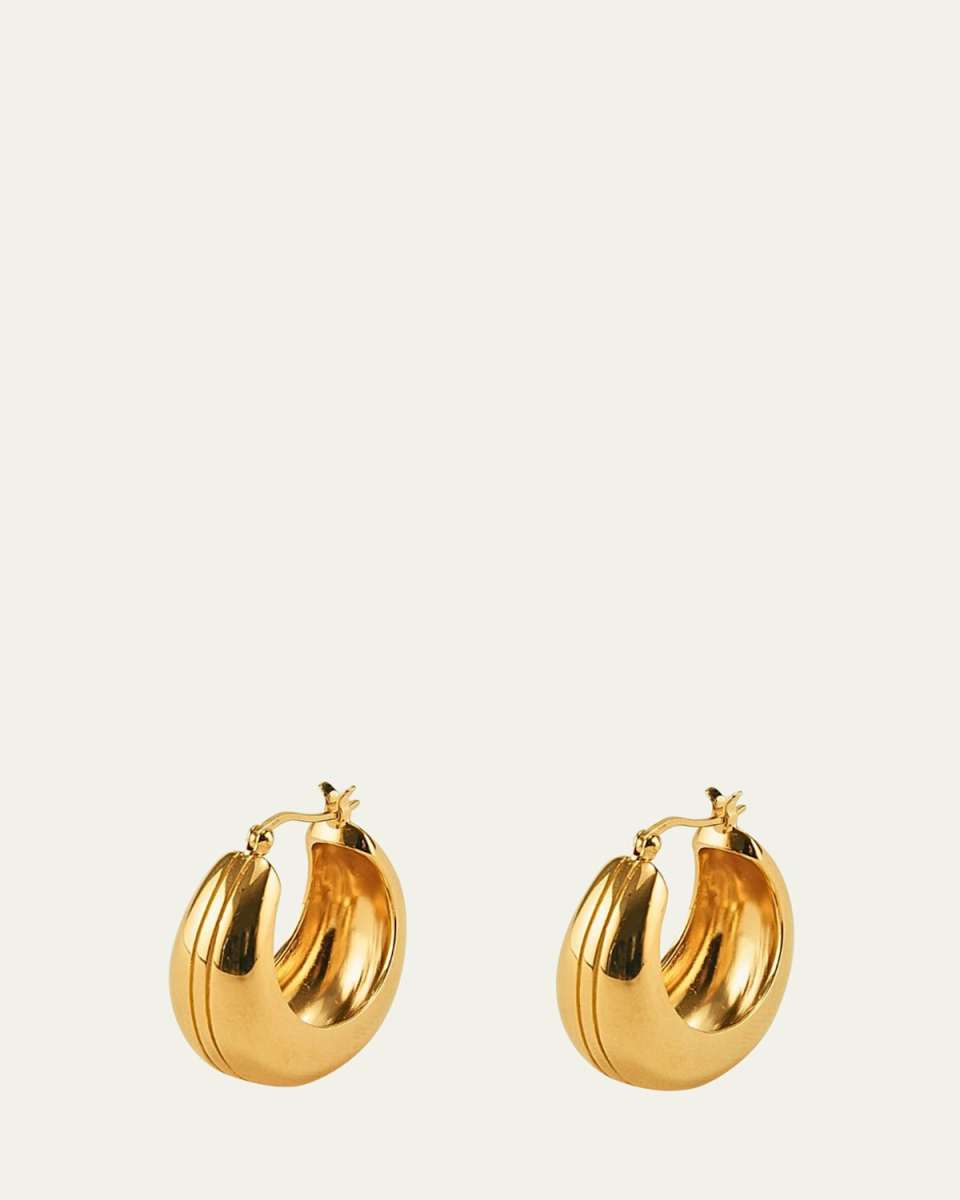 Stripe Dome Hoop Earrings